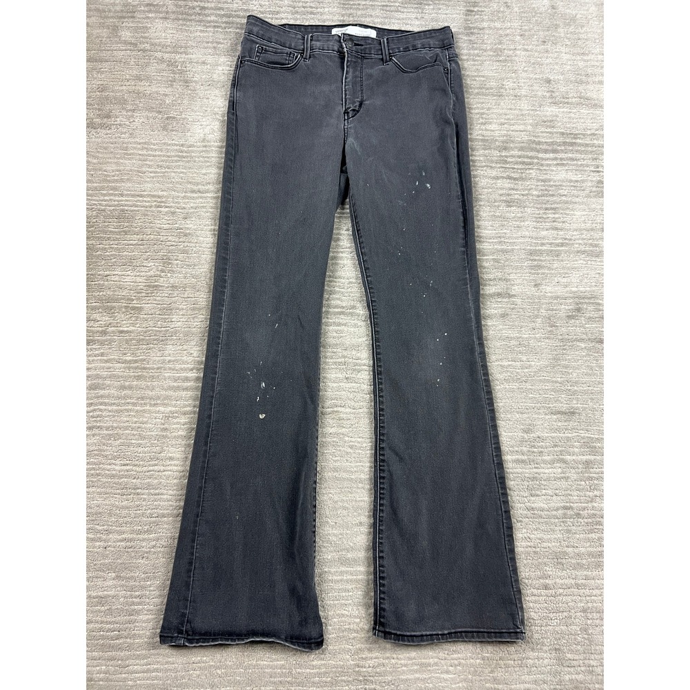 Signature by Levi Strauss Jeans Womens 10 Mid Rise Bootcut Shaping Distressed